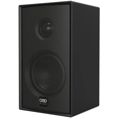 OSD Audio NERO MODQ2 Bookshelf Monitor Speakers 100W, 3 Glass Fiber Mid/Woofer, 1 Silk Dome Tweeter for Home Theaters, Desks, Gaming (Black, Pair)