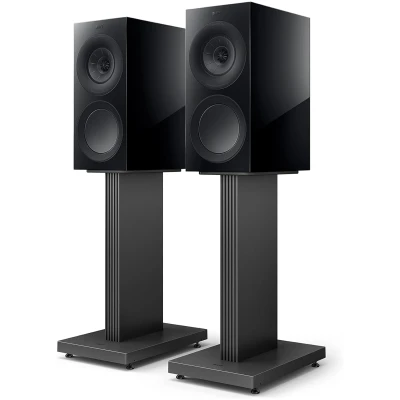 KEF R3 Meta Bookshelf Speakers  (Black Gloss, Pair)