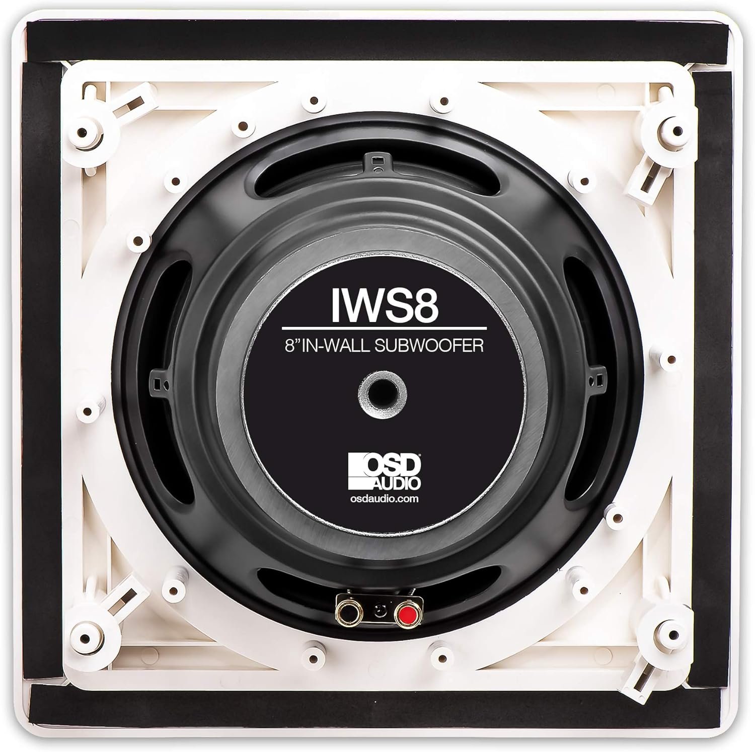 OSD Audio IWS-8 8" in Wall Subwoofer 150W Easy Install, Paintable Grill OSD Audio IWS-8 8" in Wall Subwoofer 150W Easy Install, Paintable Grill