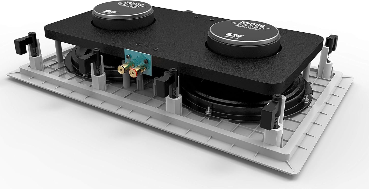 OSD Audio IWS-88 350W Wall Mounted Subwoofer for Home Theater with Dual 8" Injected Subwoofer with Rear Bridge to Enhance Bass OSD Audio IWS-88 350W Wall Mounted Subwoofer for Home Theater with Dual 8" Injected Subwoofer with Rear Bridge to Enhance Bass