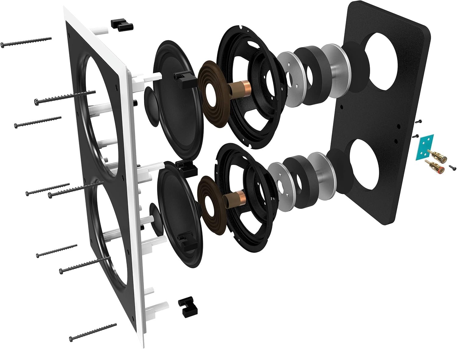 OSD Audio IWS-88 350W Wall Mounted Subwoofer for Home Theater with Dual 8" Injected Subwoofer with Rear Bridge to Enhance Bass OSD Audio IWS-88 350W Wall Mounted Subwoofer for Home Theater with Dual 8" Injected Subwoofer with Rear Bridge to Enhance Bass