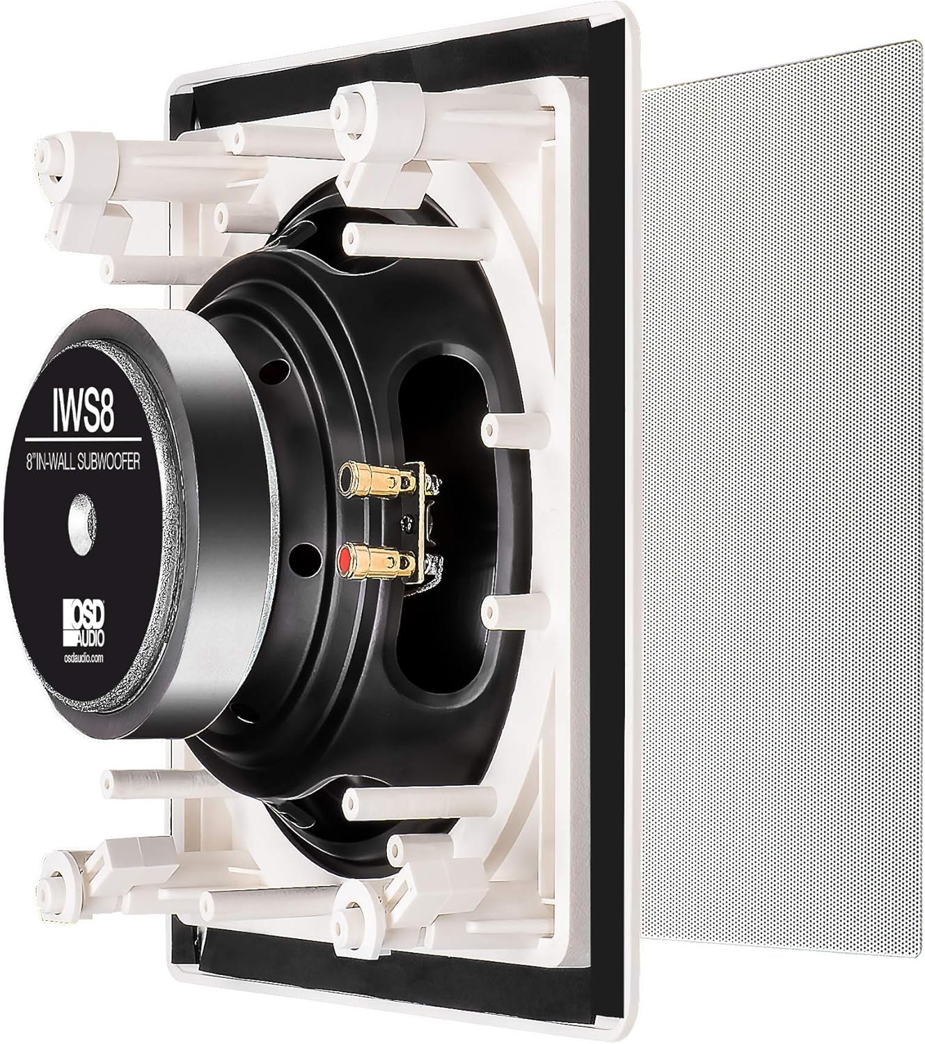 OSD Audio IWS-8 8" in Wall Subwoofer 150W Easy Install, Paintable Grill OSD Audio IWS-8 8" in Wall Subwoofer 150W Easy Install, Paintable Grill