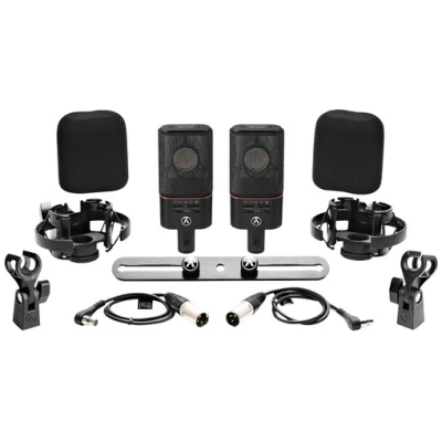 Austrian Audio OC818 Dual Set Plus Large-Diaphragm Multipattern Condenser Microphone (Matched Pair, Black)
