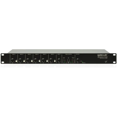 Ecler CESAM702C Rack Mixer - 7 In / 2 Out, 1U Analog Audio Mixer