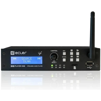 Ecler CPLAYERONE Streaming Player - LCD, microSD, DLNA & AirPlay Compatible