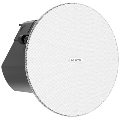 QSC AD-C4T-ZB-WH AcousticDesign 4.5" Ceiling Loudspeaker Pair 2-Way, White, AD-C4T, Flush Mount