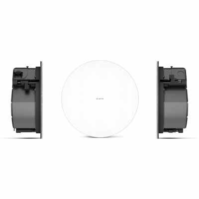 QSC AD-C4T-LPZB-WH 4.5" Low-Profile Ceiling Loudspeaker 2-Way, Zero-Bezel, White (Pair)