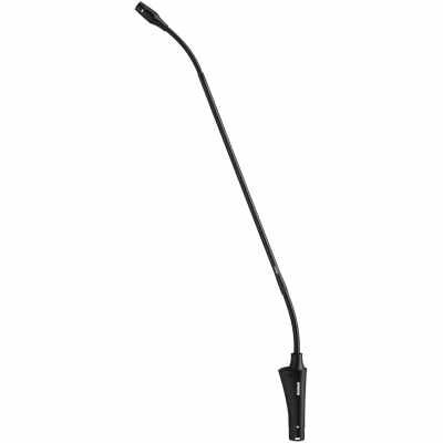 Shure CVG18-B/C 18" Gooseneck Condenser Microphone Inline Pre-Amp, Flange Mount, Cardioid, Black