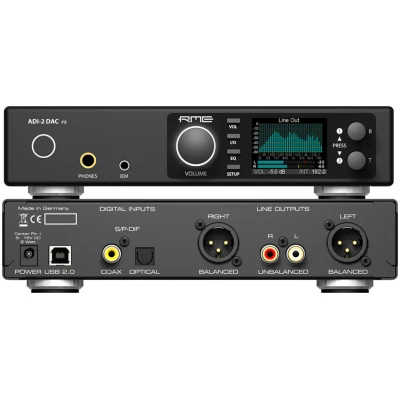 RME ADI-2 DAC FS Ultra-Fidelity DA Converter PCM/DSD 768 kHz Hi-Res Audio DAC with Headphone Amp & DSP RME ADI-2 DAC FS Ultra-Fidelity DA Converter PCM/DSD 768 kHz Hi-Res Audio DAC with Headphone Amp & DSP