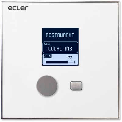 Ecler eMCONTROL1US Wall Panel Controller Digital Remote with LCD for AV and Audio Systems (US Version)