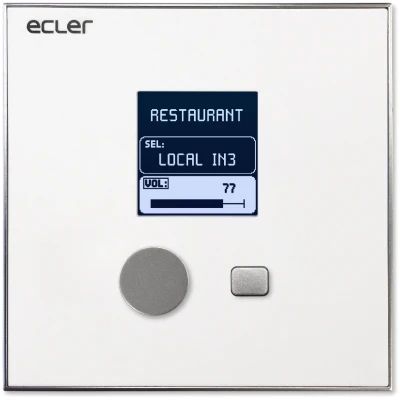 Ecler eMCONTROL1US Wall Panel Controller Digital Remote with LCD for AV and Audio Systems (US Version)