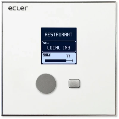 Ecler EMCONTROL1 Digital Wall Controller with LCD Display for AV and Audio Systems