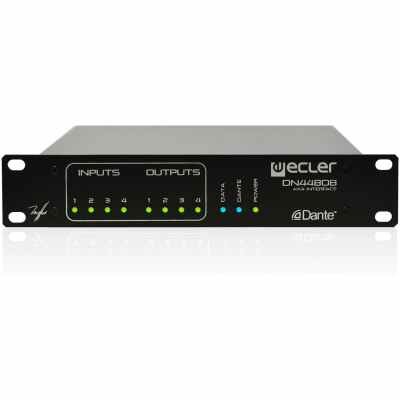 Ecler DN44BOB Professional 4x4 Dante/AES67 Digital Audio Network Interface