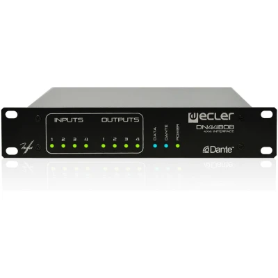 Ecler DN44BOB Professional 4x4 Dante/AES67 Digital Audio Network Interface