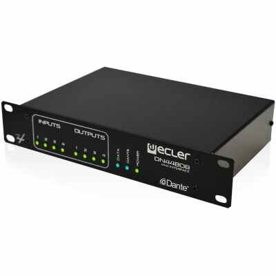 Ecler DN44BOB Professional 4x4 Dante/AES67 Digital Audio Network Interface