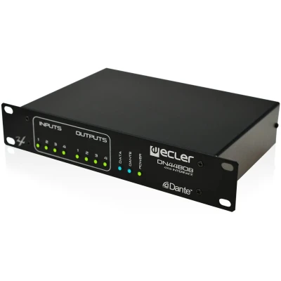 Ecler DN44BOB Professional 4x4 Dante/AES67 Digital Audio Network Interface
