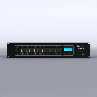 Ecler HUB1616 16x16 Digital Audio Zoner with DSP for Multi-Zone Sound Installations