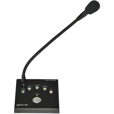 Ecler MPAGE4 Desktop 4-Zone Paging Console for AV and PA Installations Ecler MPAGE4 Desktop 4-Zone Paging Console for AV and PA Installations