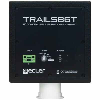 Ecler TRAILSB6TBK 6.5-Inch 60W RMS Passive Subwoofer LF-Pass Filter, Concealable Design for Fixed Audio Systems