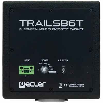 Ecler TRAILSB6TBK 6.5-Inch 60W RMS Passive Subwoofer LF-Pass Filter, Concealable Design for Fixed Audio Systems