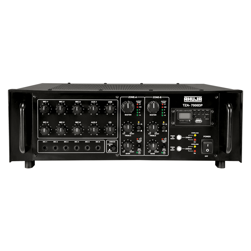 AHUJA TZA-7000DP 700 WATTS with Built-in Digital Player 2 ZONE PA MIXER AMPLIFIER AHUJA TZA-7000DP 700 WATTS with Built-in Digital Player 2 ZONE PA MIXER AMPLIFIER