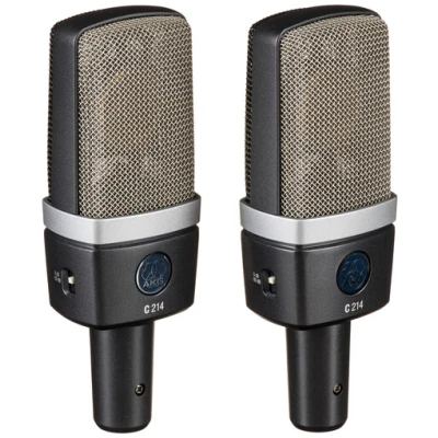 AKG C214MP Stereo Matched Condenser Microphone Pair Large-Diaphragm, Cardioid AKG C214MP Stereo Matched Condenser Microphone Pair Large-Diaphragm, Cardioid
