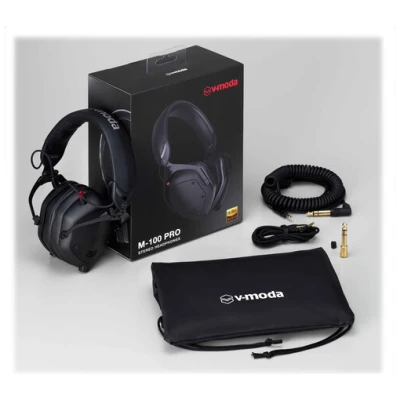 V-MODA M-100 PRO Over-Ear DJ Headphones - High-Resolution Sound, Noise Isolation, Durable Metal Build