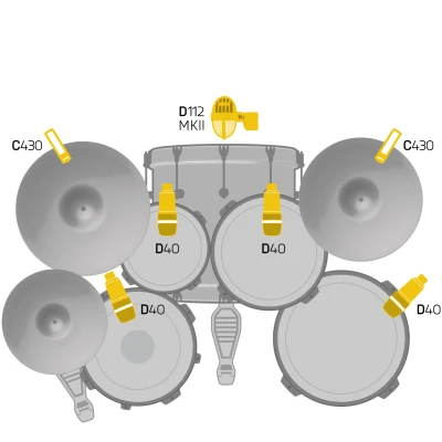 AKG DRUMSET CONCERT 1 Professional Drum Microphone Set AKG DRUMSET CONCERT 1 Professional Drum Microphone Set