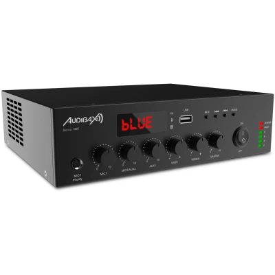 Audibax Dayton 60 BT Class D Amplifier - 60W, 70/100V & 4-16 Ohm Output, USB/SD/FM/MP3, Bluetooth, Model 10223800 (Black)