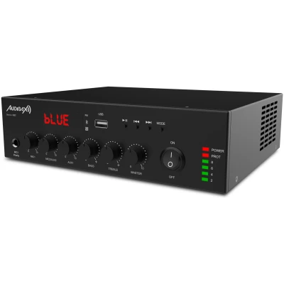 Audibax Dayton 60 BT Class D Amplifier - 60W, 70/100V & 4-16 Ohm Output, USB/SD/FM/MP3, Bluetooth, Model 10223800 (Black)