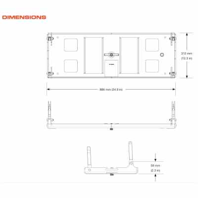 JBL VTX V20 BP - Universal Base Plate for VTX V20 Speaker Ground Stacking