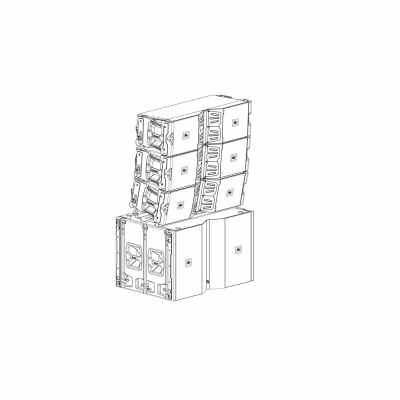 JBL VTX V20 BP - Universal Base Plate for VTX V20 Speaker Ground Stacking