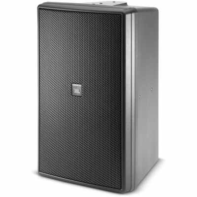 JBL Control 30 3-Way Indoor/Outdoor Loudspeaker - Single Speaker, Weather-Resistant PA System (Black)