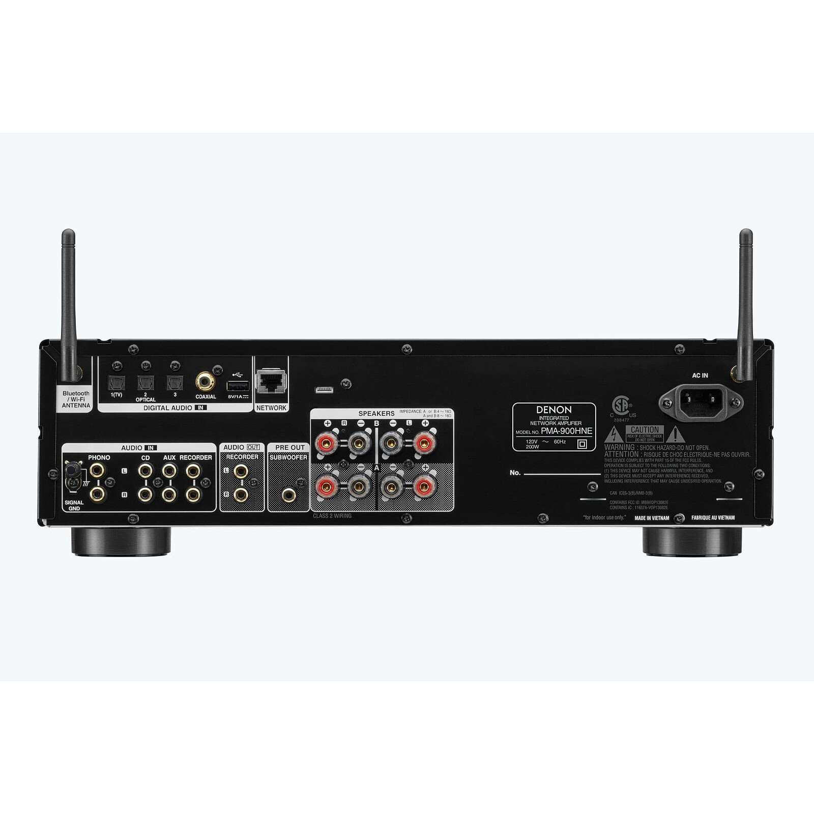 Denon PMA900HNEBKE2 Integrated Network Amplifier with 85W per Channel, HEOS Built-In, Bluetooth & High-Resolution Audio - Black Denon PMA900HNEBKE2 Integrated Network Amplifier with 85W per Channel, HEOS Built-In, Bluetooth & High-Resolution Audio - Black