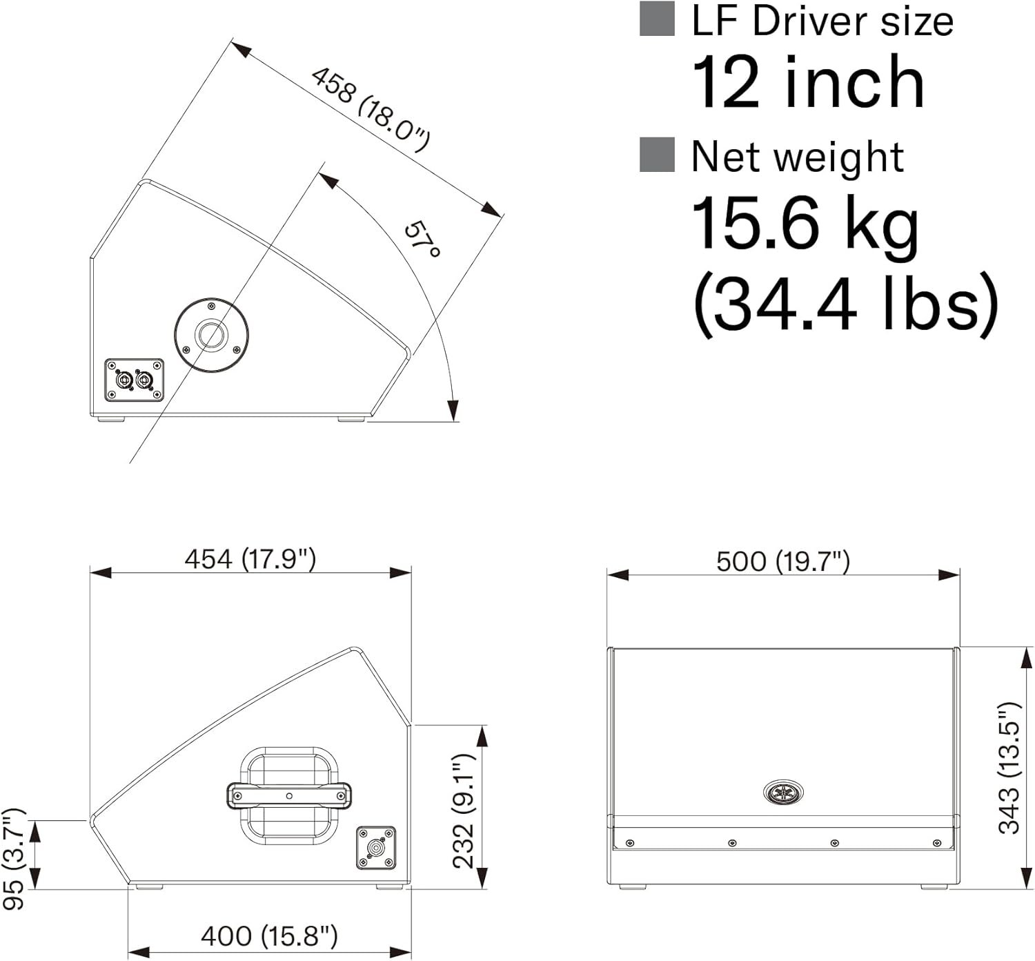 Yamaha CHR12M Passive 12" Floor Monitor Speaker Yamaha CHR12M Passive 12" Floor Monitor Speaker