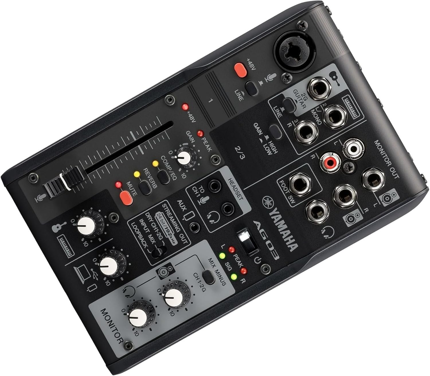 Yamaha AG03MK2 Live Streaming Mixer - Black Yamaha AG03MK2 Live Streaming Mixer - Black