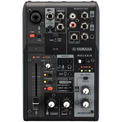 Yamaha AG03MK2 Live Streaming Mixer - Black