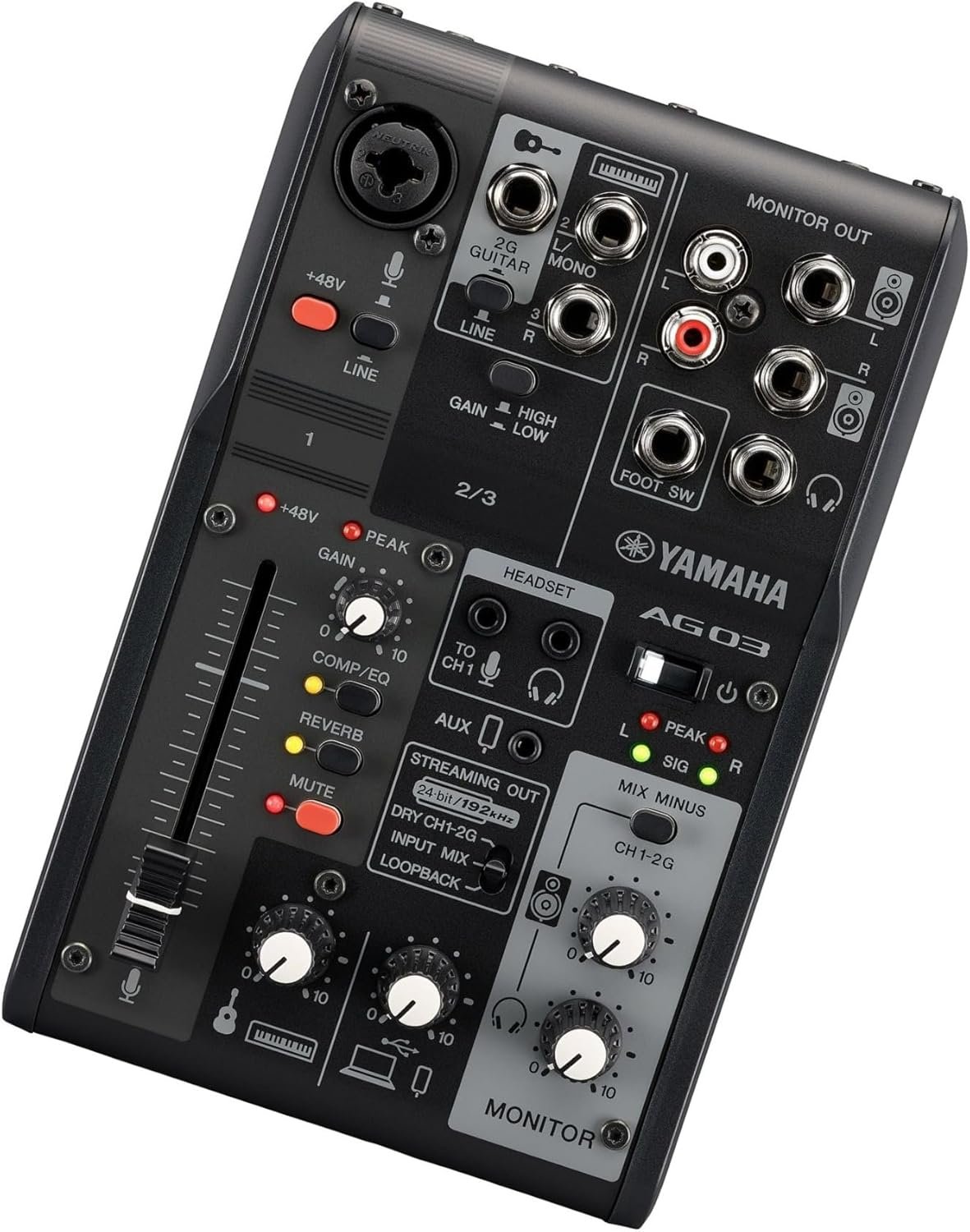 Yamaha AG03MK2 Live Streaming Mixer - Black Yamaha AG03MK2 Live Streaming Mixer - Black
