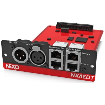 Nexo NXAEDT Dante & AES Extension Board for NXAMP MK2 Amplifiers Nexo NXAEDT Dante & AES Extension Board for NXAMP MK2 Amplifiers