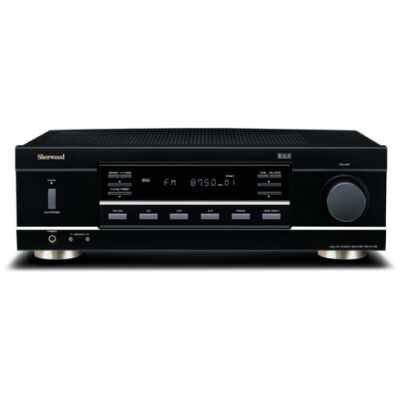 Sherwood RX502 Stereo Receiver Amplifier 2-Channel Hi-Fi Audio, 100W RMS, Bluetooth, FM/AM - Black / Gold