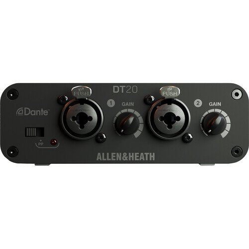 Allen & Heath DT20/X Dante Interface 2 XLR In 48V PSU Rubber Feet Allen & Heath DT20/X Dante Interface 2 XLR In 48V PSU Rubber Feet