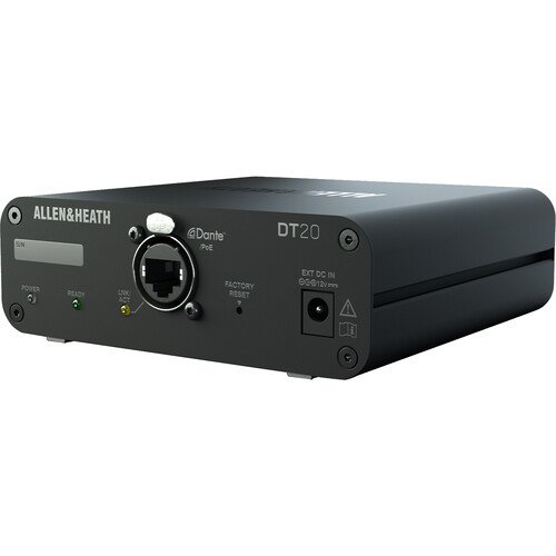 Allen & Heath DT20/X Dante Interface 2 XLR In 48V PSU Rubber Feet Allen & Heath DT20/X Dante Interface 2 XLR In 48V PSU Rubber Feet