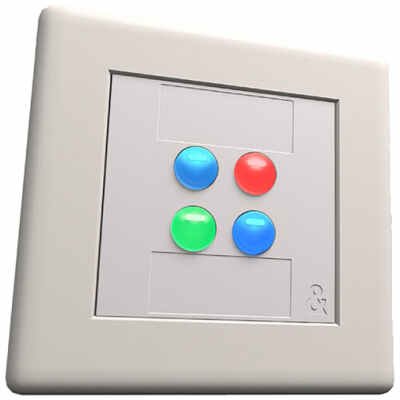 Allen & Heath IP4-WH-EU/X IP4 Wallplate Ctrl 4-Button PoE White