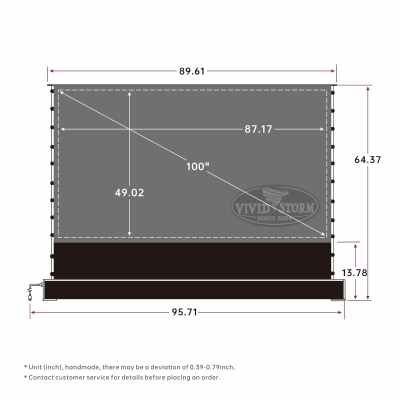 VIVIDSTORM VWSDSTUST100H - 100" S PRO Floor-Rising Screen