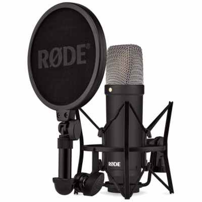 RODE NT1 Signature Black Condenser Mic for Studio Recording