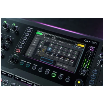 Allen & Heath QU-5D Mixer 38x24 I/O Dante 96kHz 17 Faders 7" Touch