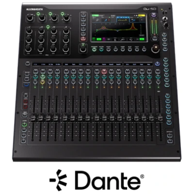 Allen & Heath QU-5D Mixer 38x24 I/O Dante 96kHz 17 Faders 7" Touch