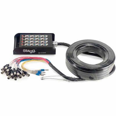 Stagg SSB-15/16X4PH Stagebox – 16 XLR Inputs / 4 Jack Outputs, 15m Cable