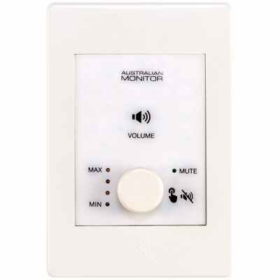 Australian Monitor WPVOL-W | White Wall-Mount Remote Volume Controller