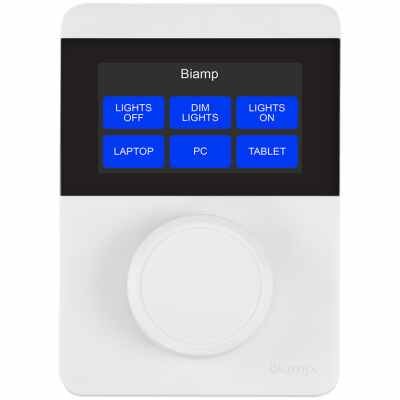 Biamp Apprimo TEC-X 1000 White Touch Control Pad with Rotary Dial